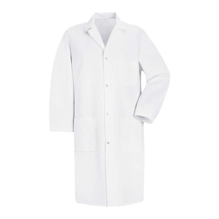 Vf Imagewear Red Kap Men's Gripper-Front Lab Coat, White, Poly/Cotton, 3XL 5080WHRG3XL